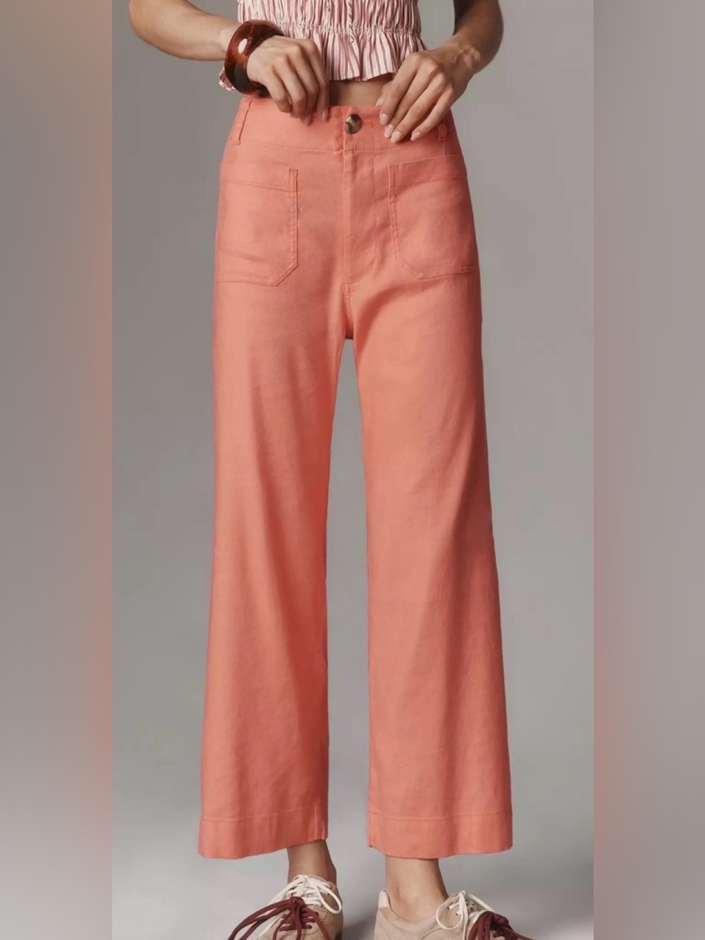 Maeve Colette Wide Leg Pants Size 27 Peach
